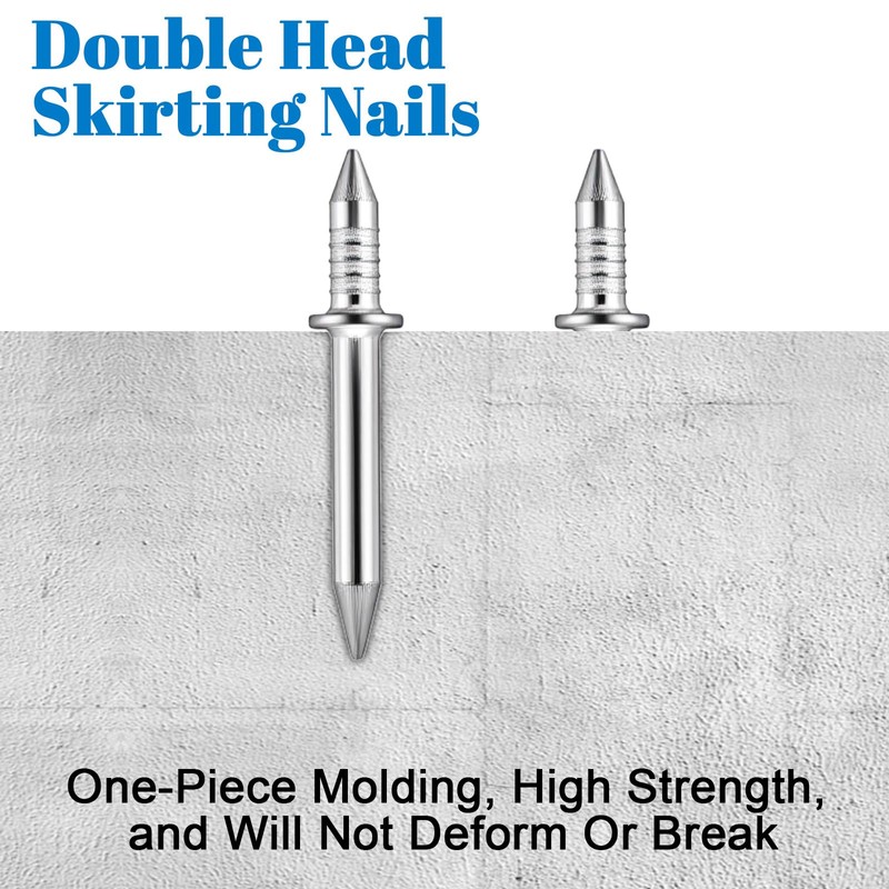 simarro 200 Pcs Double-Headed Nails Solid Wood Seamless, Nails Skirting