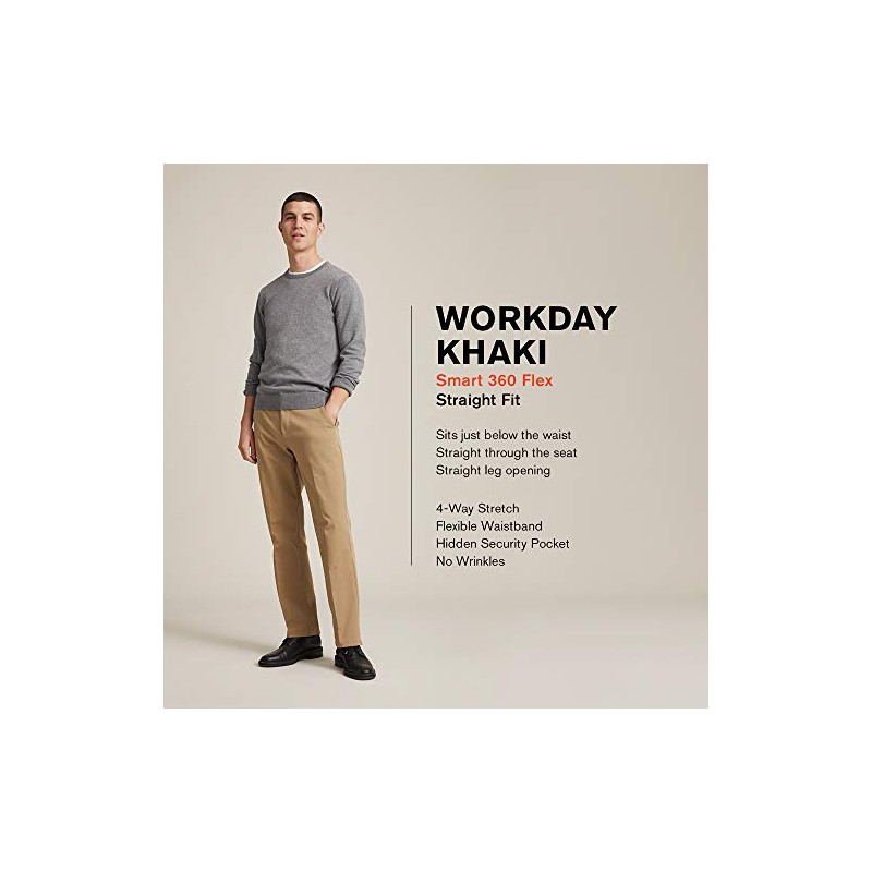 Dockers Men's Straight Fit Workday Smart 360 Flex Pants (Regular
