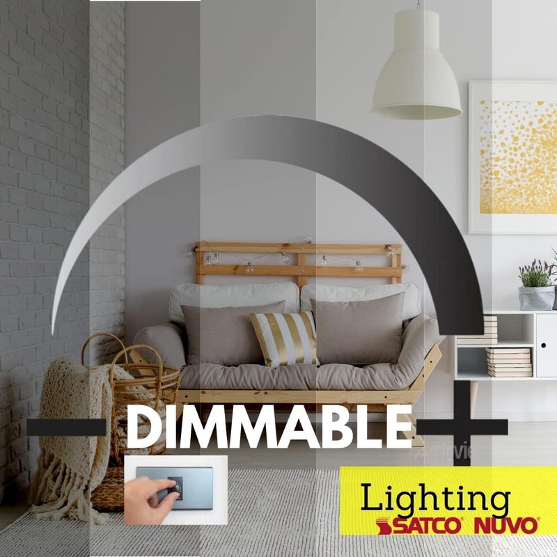 Satco Lighting S21273-5.5 Watt B11 LED Clear Dimmable Light Bulbs