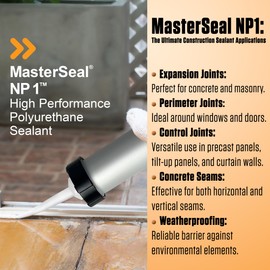 Sikaflex NP1 Stone 20oz Polyurethane Sealant, One Component, Flexible, Non Sag, Elastomeric Acoustic Sealant with AWF PRO Sausage Caulk Gun 18:1 Thrust (Pack of 10, Stone)