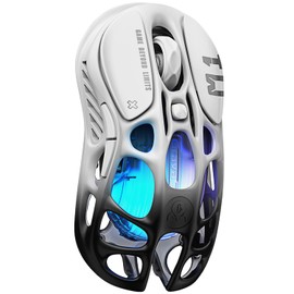 GravaStar GravaStar Mercury M1 Pro Wireless Gaming Mouse, Lightweight Magnesium Alloy, 26,000 DPI, PAW3395DM Sensor, 5 Programmable Buttons, Support Wired/2.4GHz/BT, Up to 200 Hours Battery Life-Gradient Black