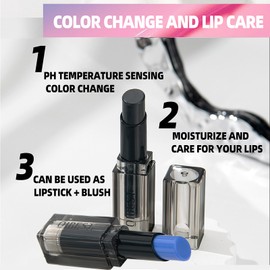 2Pcs Color Changing Lipstick，PH Adjusting Lip, InstaPH Adjusting Lip Tint Gloss, So Pretty - PH Adjusting Lip & Cheek Tint Gloss Lipgloss