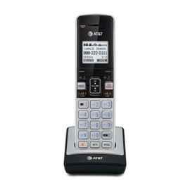 AT&T TL86003 Accessory Cordless Handset, Silver/Black | Requires AT&T TL86103 to Operate
