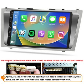 2+32G Android 12 Carplay Car Radio For Toyota Camry 2007-2011 GPS Player +Camera