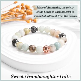 TEVOP Granddaughter Gifts, Beaded Bracelet Jewellery Gifts for Teenage Girls, Presents for Granddaughter on Birthday Christmas Graduation