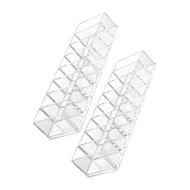 Mipcase 2Pcs Convenient Cord Box Transparent Multi Function Cable Organizer with Compartments for Desk and Home for Data Cables and Electronics Storage