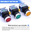 Taiss 3pcs 22mm Momentary Push Button Switch 10A 440V 1NO