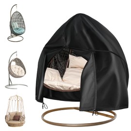 Hanging Chair Cover, 420D Oxford Protective Cover Hanging Chair, Hanging Basket Hanging Chair Protective Cover with Zip and Drawstring, Hanging Chair Cover, Waterproof Protective Cover, Swing Egg