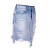 Fraternel Women's Vintage Destroyed Denim Skirt, lightblue