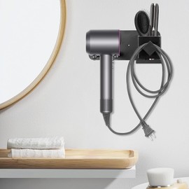 TWIZIUAO Hair Dryer Holder Wall Mounted, Stainless Hair Tool Organizer, Blow Dryer Holder for Curling Iron Hair Styling Tools Storage and Make Up Organizers Under Sink for Bathroom