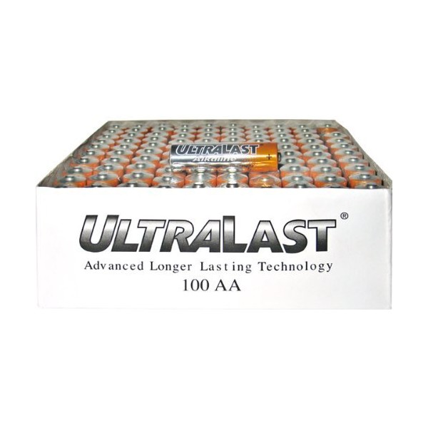 AA Alkaline Battery Bulk - 100 Pack (ULA100AAB) -