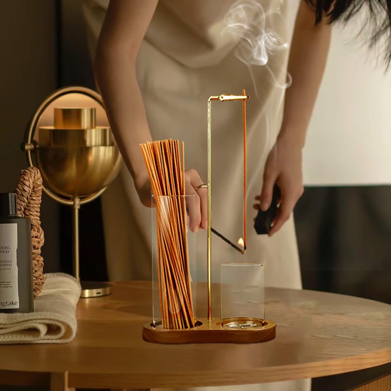 2 in 1 Incense Holder for Sticks, Anti-Ash Flying Incense