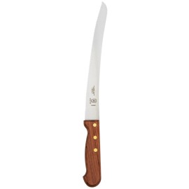 Mercer Culinary  Mercer Culinary Praxis 10" Wavy Edge Curved Bread Knife with Rosewood Handle - 10" Curved Bread Knife Rosewood Handle