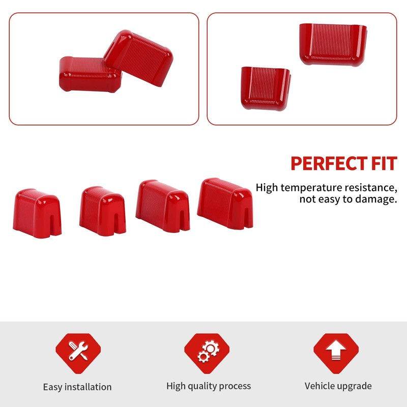 Jimen Compatible with Ford F150 2021-2024, 4PCS Center Console AC