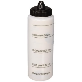 Hydr-8 Squeeze Water Bottle 32oz with Time Markings