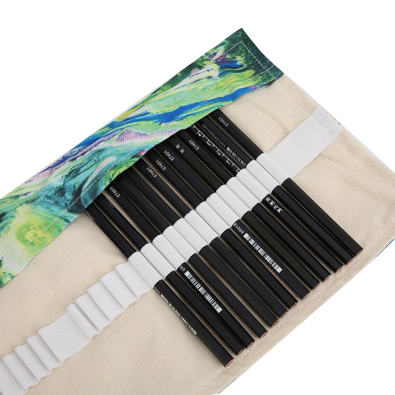 29pcs Sketching Pencil Tool Kit Beginner Artist Drawing Pencil Roll