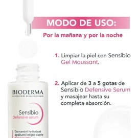 Bioderma Sensibio Defensive Sérum Hidratante, Piel Sensible, 30 ml                                                                                    