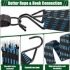 Saintrygo 8 Pcs 40 Inch Adjustable Flat Bungee Cords with