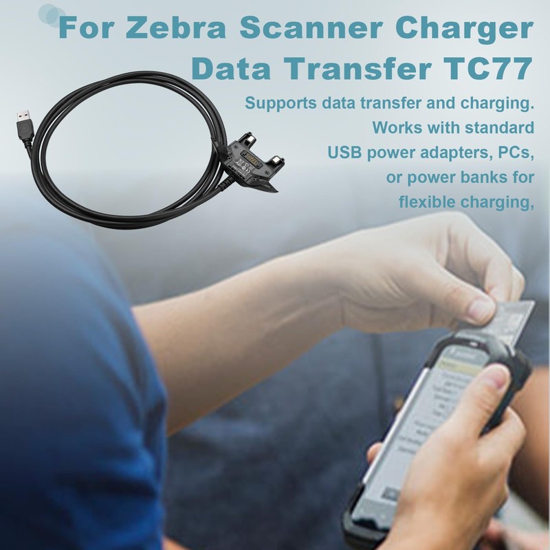for Zebra Scanner TC77 USB Charger Cable: USB Charging Data