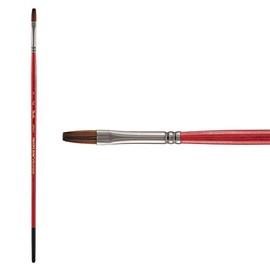 Creative Mark Staccato Artist Paintbrushes Synthetic Long Handled Brushes for Acrylics Handmade and Full Bodied with Springy Response - [Flat - Size 2]