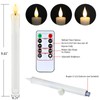 Homemory 12 Pcs Real Wax Flameless Taper Candles with Remote