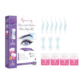 24pcs Eyebrow Waxing Strips Pre-cut Shape, Perfect for Brows &Lip, Home Use