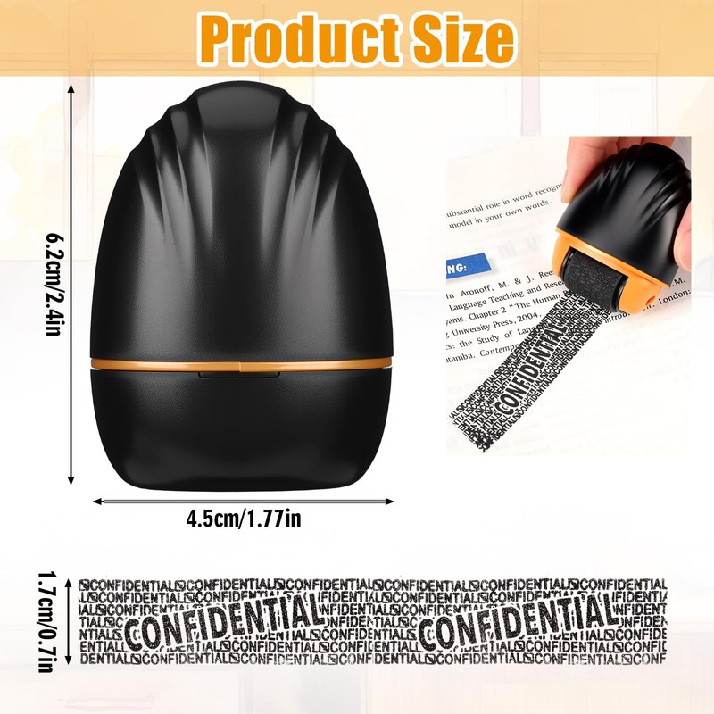 Nezyo 2 Pack Shell-Style Identity Theft Protection Roller Stamp Privacy