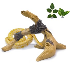 Tfwadmx Snake Climbing Branch, Resin Reptile Climbing Simulated Wood Branches, Hermit Crab Climbing Toys, Gecko Tank Branches Decor for Small Lizards, Tarantulas, Frogs(Type C)