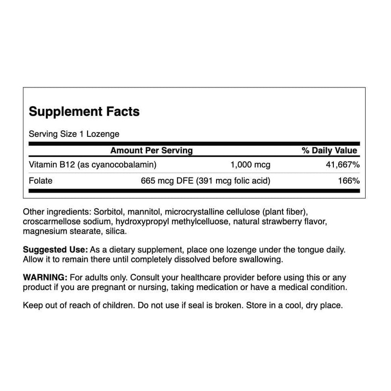 Swanson Vitamin B-12 Lozenges 1000 mcg 100 Lozenges