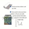 Tomhong 2D Flat Irises Flower Dishwasher Magnetic Cover 23x26 Inch