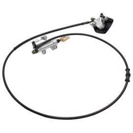 Hydraulic Rear Brake Caliper Cylinder w/Pad for Go Kart Drift Trike ATV Quad Buggy UTV 90cc 125cc 200cc