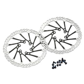 Dymoece Bike Disc Brake Rotors 6 Holes with 12 Screws for Shimano Tektro Avid Magura Hayes 160mm / 180mm