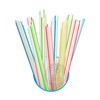 Individually Wrapped Fat Boba Drinking Straw Rehab Clear with Color
