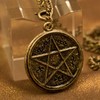 Devils Trap Gold Necklace / Pendant (Inspired by Supernatural Sam