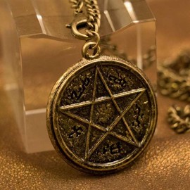 Devils Trap Gold Necklace / Pendant (Inspired by Supernatural Sam & Dean Winchester)