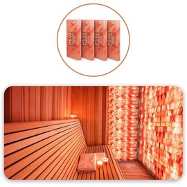 Himalayan Pink Salt Tiles 8x4x1 - Pack of 10 | Versatile Himalayan Salt Blocks for Sauna, Spa, Dry Aging, and Elegant Home Decor