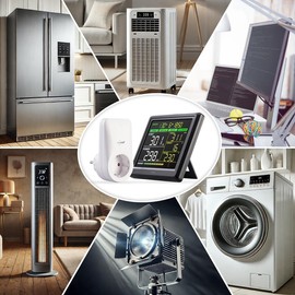 revolt Multimeter: Wireless Energy Cost Meter with 6 Sockets, External Display (Digital Electricity Meter, Electricity Meter Digital Socket)