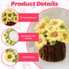 Handmade Sunflower Crochet Flower Coaster Set with Storage Basket (Yellow)