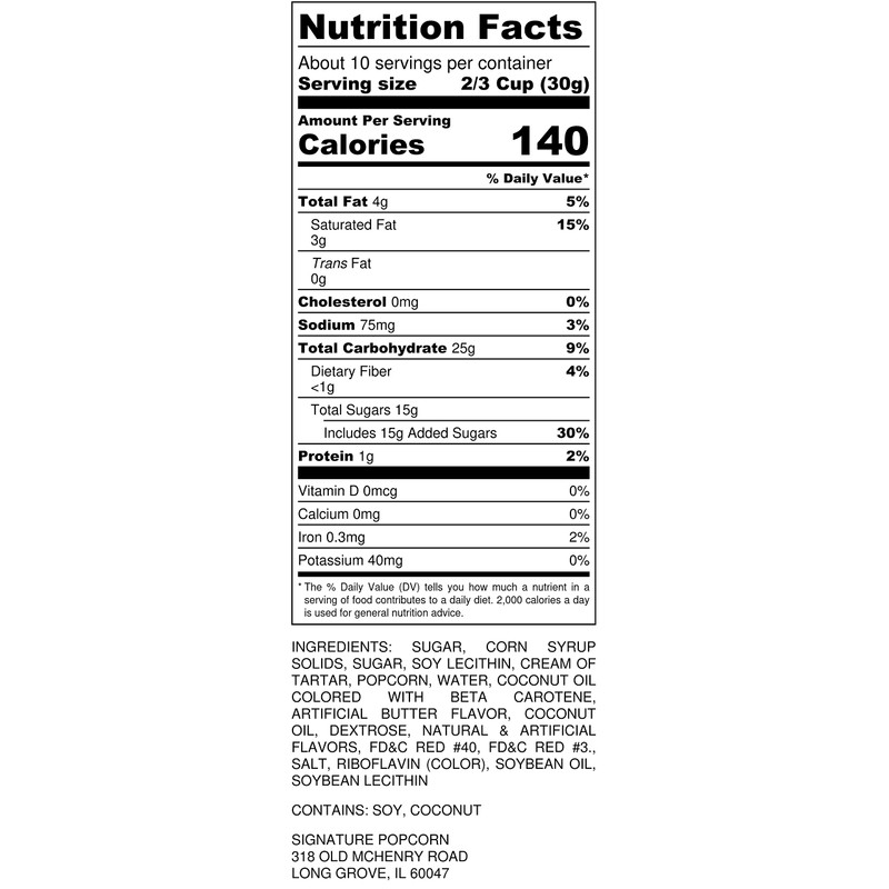 Signature Popcorn, 3-Pack Large Resealable Bags, Strawberry, Gourmet Popcorn Snack,