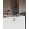 KNOKLOCK 10 Pack 3.75 Inch(96mm) Kitchen Cabinet Handles Brushed Gold