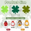 OLYCRAFT 120Pcs Wool Felt Clovers with 120pcs Wood Buttons Set