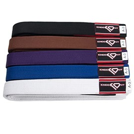 KO Sports Gear - Brazilian Jiu Jitsu Belt - Adult BJJ Gi Belts for Martial Arts (Purple, A6)