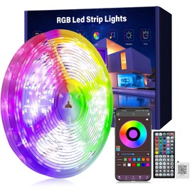 Ledagic Led Lights for Bedroom 100ft (1 Rolls of 100ft) Music Sync Color Changing Led Strip Lights with 60 Key Remote and App Control RGB Led Light Strip for Home Party Room Decoration