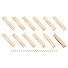 QUARKZMAN Pack of 12 Metal Belt Buckle End Tips, 2.05 Inch Wide Rectangular Webbing Zip Tips Clip Buckles with Screws for DIY Sewing Purse Belt Repair, Light Golden, Light Gold