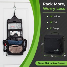 Ostomy, Colostomy, Foley Catheter, Medical Supplies, Travel Bag - Extra Large, Hanging Toiletry Organizer - TSA Compliant