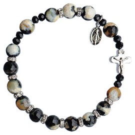 Zebra Jasper 8mm Rosary Bracelet, One Size, Zebra Jasper, Jasper