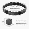 Hematite Bead Bracelet for Everyday Style – Geometric Metallic Stone