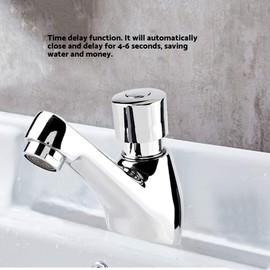 Sink Mixer Tap Self Closing Sink Tap Faucet Time Delay for Kitchen for Commercial Use Bathroom