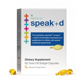 Lifetrients Speak+d Twist-Off Softgels – Natural Orange – 60 Softgels – Pediatrician Formulated to Support Children with Special Nutritional Requirements – Enhanced with Omega-3, Vitamin E’s & D3