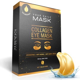 Your Daily Mask® Premium Eye Mask, Eye Bags and Dark Circles, 24 Pieces (12 Pairs), Eye Mask, Collagen, Eye Pads, Anti Tear Bags (72)